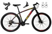 Bicicleta Ksw Xlt Disc H Aro 29 Susp. Dianteira 24 Marchas - Amarelo/vermelho