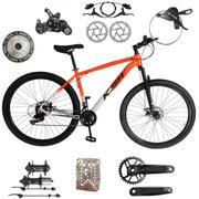 Bicicleta Ksw Xlt Disc H Bicolor Aro 29 Susp. Dianteira 12 Marchas - Branco/laranja