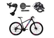 Bicicleta Ksw Xlt Disc H T19 Aro 29 Susp. Dianteira 27 Marchas - Azul/preto/rosa