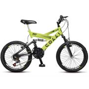 Bicicleta Colli Bike Gps Aro 20 Full Suspensão 18 Marchas - Amarelo