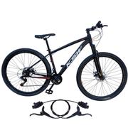 Bicicleta Ksw Xlt 100 Disc H Aro 29 Susp. Dianteira 21 Marchas - Preto/vermelho/branco