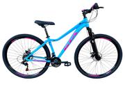 Bicicleta Gta Bike Start Plus Aro 29 Susp. Dianteira 27 Marchas - Azul/rosa