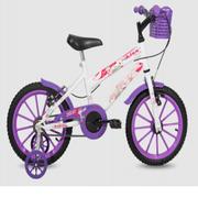 Bicicleta Free Action Kiss Aro 16 Rígida 1 Marcha - Branco/violeta