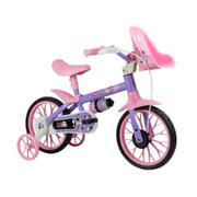 Bicicleta Nathor Minnie Aro 12 Rígida 1 Marcha - Rosa/roxo