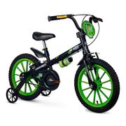 Bicicleta Absolute Dino Aro 12 Rígida 1 Marcha - Preto/verde