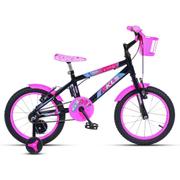 Bicicleta Kls Monster Aro 16 Rígida 1 Marcha - Preto/rosa