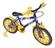 Bicicleta Ultra Bikes Kids Aro 16 Rígida 1 Marcha - Amarelo/azul