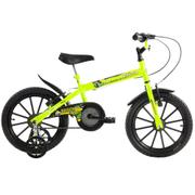 Bicicleta Track&bikes Dino Neon Aro 16 Rígida 1 Marcha - Amarelo