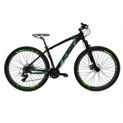 Bicicleta Ksw Xlt 300 Disc H Aro 21 Susp. Dianteira 27 Marchas - Preto/verde