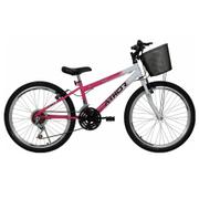Bicicleta Athor Bike Model Aro 24 Rígida 18 Marchas - Branco/rosa