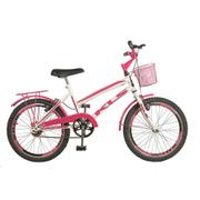 Bicicleta Kls New Lady Gold Aro 20 Rígida 1 Marcha - Branco/rosa