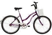 Bicicleta Dalannio Bike Retrô Aro 26 Rígida 1 Marcha - Violeta