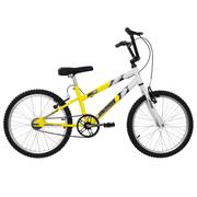 Bicicleta Ultra Bikes Pro Tork Rebaixada Aro 20 Rígida 1 Marcha - Amarelo/branco
