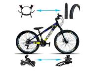Bicicleta Vikingx Tuff 25/30 Disc H Aro 26 Susp. Dianteira 21 Marchas - Preto/amarelo
