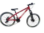 Bicicleta Vikingx Tuff 30 Aro 26 Susp. Dianteira 24 Marchas - Vermelho