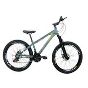 Bicicleta Vikingx Tuff 30 Aro 26 Susp. Dianteira 21 Marchas - Cinza/amarelo