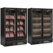 Geladeira/refrigerador 957 Litros 2 Portas Preto Porta de Vidro - Gelopar - 220v - Gcbc-950 Cb Pr