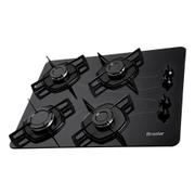 Cooktop 4 Bocas Braslar Preto - Pop - Gás Bivolt - 10050016 Cooktop 4 Bocas Braslar Preto - Pop - Gás Bivolt - 10050016