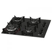 Cooktop 4 Bocas Fischer Preto - Fit Line Tc Esmaltado - Gás Bivolt - 26299-57078 Cooktop 4 Bocas Fischer Preto - Fit Line Tc Esmaltado - Gás Bivolt - 26299-57078