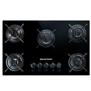 Cooktop 5 Bocas Brastemp Preto - Ative! - Gás Bivolt - Bdd75aeuna Cooktop 5 Bocas Brastemp Preto - Ative! - Gás Bivolt - Bdd75aeuna