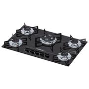 Cooktop 5 Bocas Chamalux Preto - Tripla Chama - Gás Bivolt - 0415 Cooktop 5 Bocas Chamalux Preto - Tripla Chama - Gás Bivolt - 0415