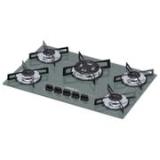 Cooktop 5 Bocas Chamalux Cinza - Tripla Chama - Gás Bivolt Cooktop 5 Bocas Chamalux Cinza - Tripla Chama - Gás Bivolt