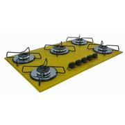 Cooktop 5 Bocas Chamalar Amarelo - Ultra Chama - Gás Bivolt Cooktop 5 Bocas Chamalar Amarelo - Ultra Chama - Gás Bivolt
