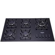 Cooktop 5 Bocas Dako Preto - Diplomata Tripla Chama - Gás Bivolt - 300001138