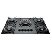 Cooktop 5 Bocas Esmaltec Preto - Gourmet Tripla Chama - Gás Bivolt - 0104001173 Cooktop 5 Bocas Esmaltec Preto - Gourmet Tripla Chama - Gás Bivolt - 0104001173