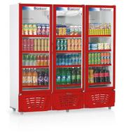 Geladeira/refrigerador 1468 Litros 3 Portas Vermelho - Gelopar - 110v - Grvc1450