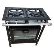 Fogão 2 Bocas Cefaz Diamond C/ Forno Preto - Cfzd-006