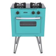 Fogão 2 Bocas Venax Mini Cook Verde Mesa em Vidro - 16252