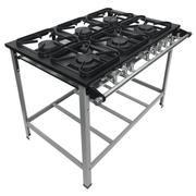 Fogão 6 Bocas Metalmaq Luxo Cinza - M15