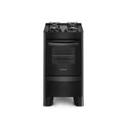 Fogão 4 Bocas Continental Brasil Preto Mesa em Vidro – Bivolt – Fc4vp