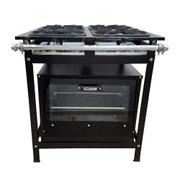 Fogão 4 Bocas Cefaz Gold C/ Forno Preto - Cfzg-128