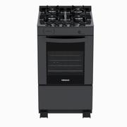 Fogão 4 Bocas Venax Delplus Vitreo Bl Grafite Mesa em Vidro - Bivolt