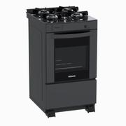 Fogão 4 Bocas Venax Delplus Vitreo Bl Grafite Mesa em Vidro – Bivolt
