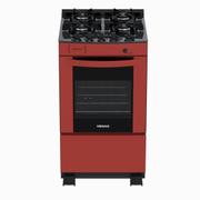 Fogão 4 Bocas Venax Delplus Vitreo Bl Vermelho Mesa em Vidro - Bivolt