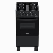Fogão 4 Bocas Venax Picasso Line Preto Mesa em Vidro - Bivolt