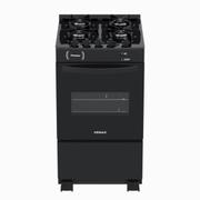 Fogão 4 Bocas Venax Picasso Vitreo Preto Mesa em Vidro - Bivolt - 21963