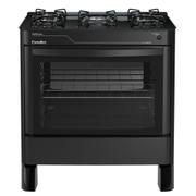 Fogão 5 Bocas Esmaltec Ágata Glass Preto Mesa em Vidro – Bivolt – 5090
