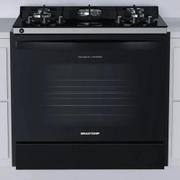 Fogão 5 Bocas de Embutir Brastemp Preto Mesa em Vidro - Bivolt - Bys5vceuna