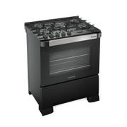 Fogão 5 Bocas Mueller Decorato Vetro Timer Preto Mesa em Vidro - Bivolt - 601230061