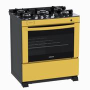 Fogão 5 Bocas Venax Delplus Vitreo Bl Amarelo Mesa em Vidro - Bivolt Fogão 5 Bocas Venax Delplus Vitreo Bl Amarelo Mesa em Vidro - Bivolt