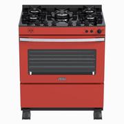 Fogão 5 Bocas Venax Gaudi Vetro Vitreo Vermelho Mesa em Vidro - 110v - 22203
