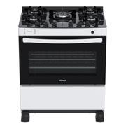 Fogão 5 Bocas Venax Gaudi Vetro Vitreo Branco Mesa em Vidro - Bivolt - 22214