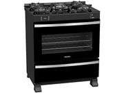Fogão 5 Bocas Venax Maxi Vitreo Preto Mesa em Vidro - Bivolt - 22191