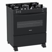 Fogão 5 Bocas Venax Picasso Vitreo Preto Mesa em Vidro – Bivolt – 22135