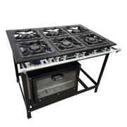 Fogão 6 Bocas Cefaz Gold C/ Forno Preto - Bivolt - Cfzg-135