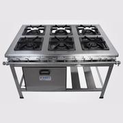 Fogão 6 Bocas Metal Brey Com Forno Prata - 206-f